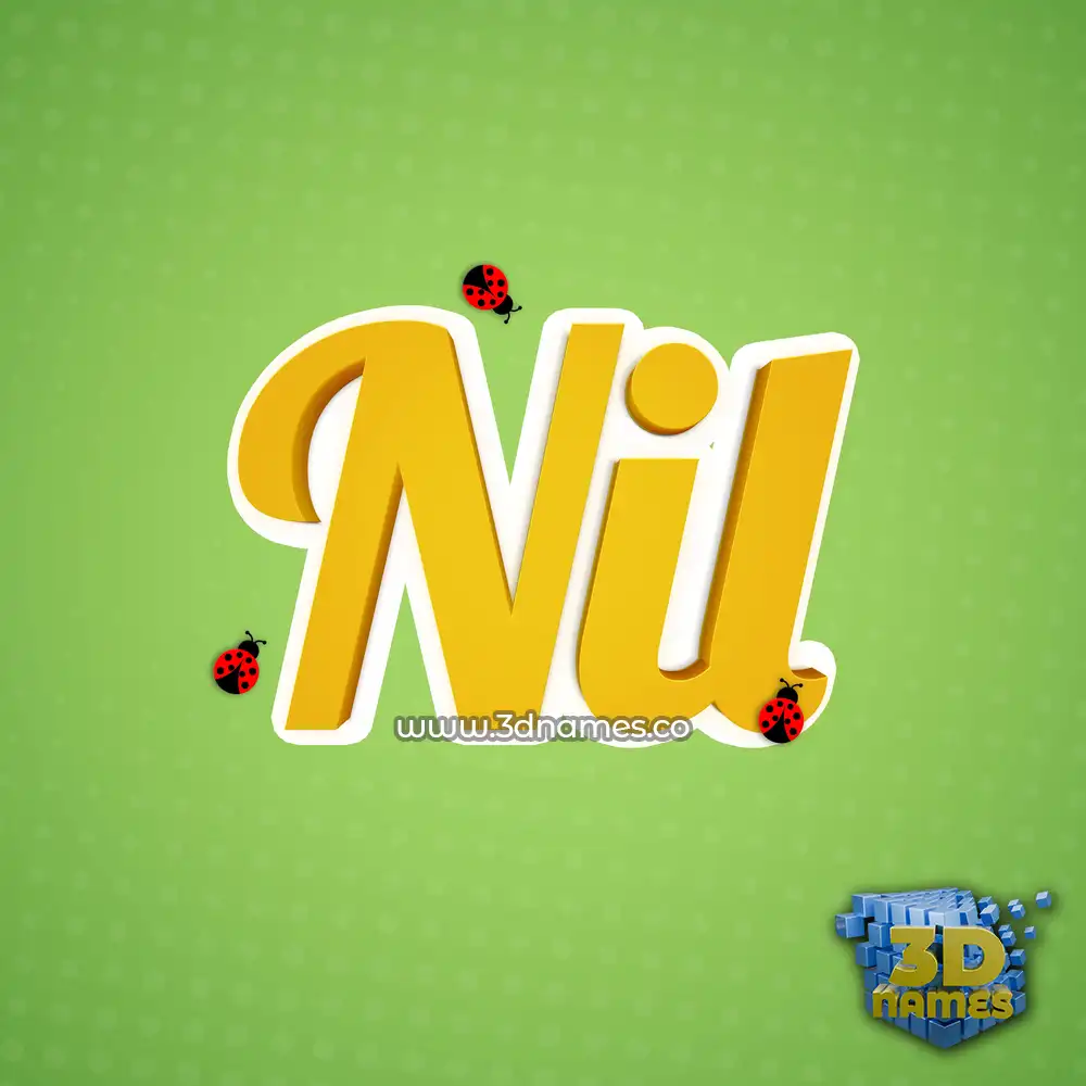 nil in Ladybugs style - 3D name wallpaper