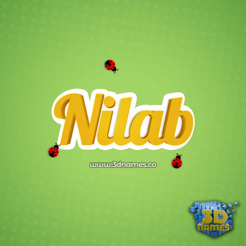 nilab in Ladybugs style - 3D name wallpaper