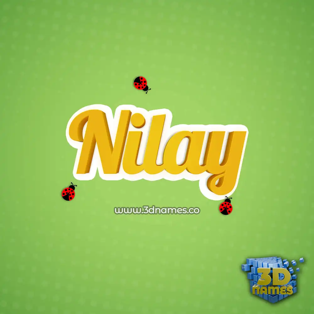 nilay in Ladybugs style - 3D name wallpaper