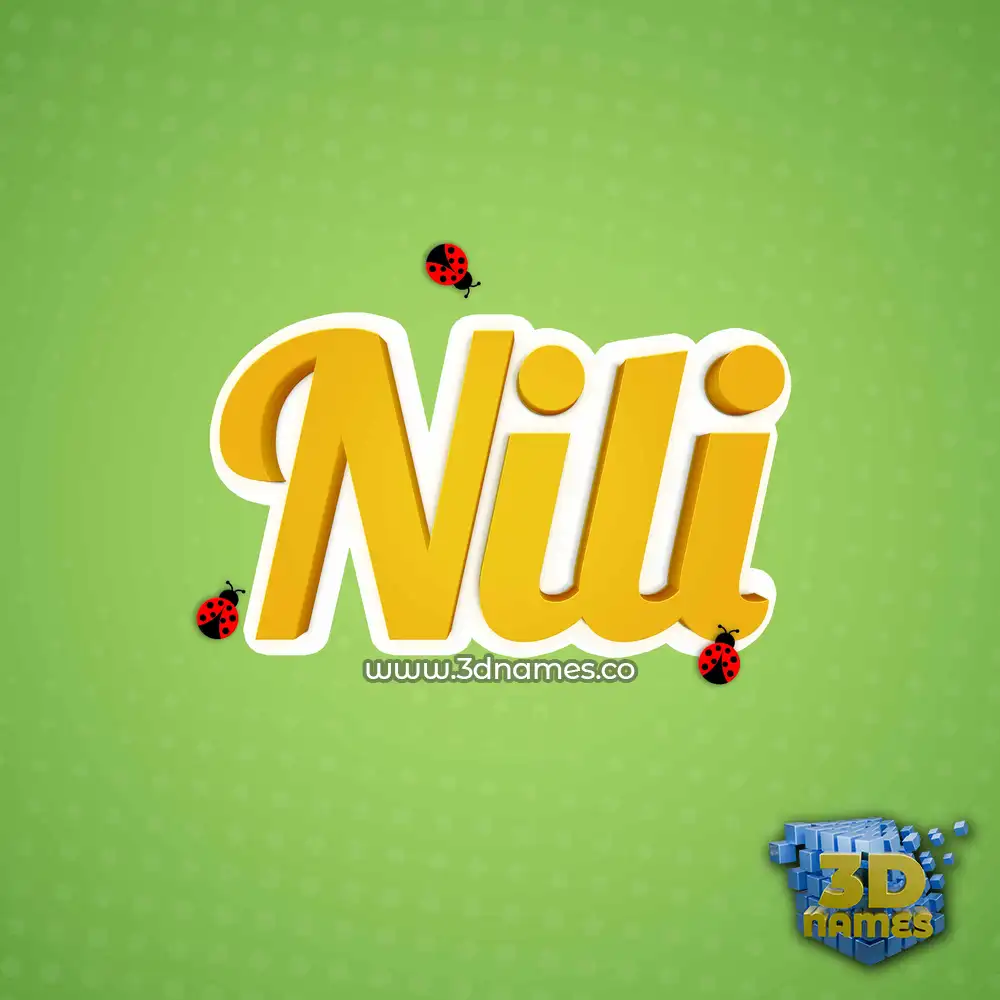 nili in Ladybugs style - 3D name wallpaper