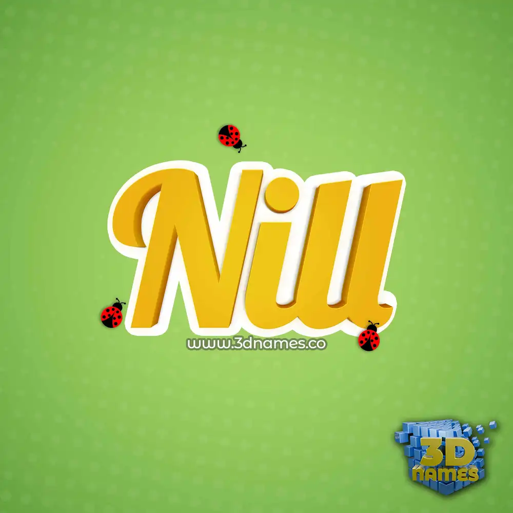 nill in Ladybugs style - 3D name wallpaper