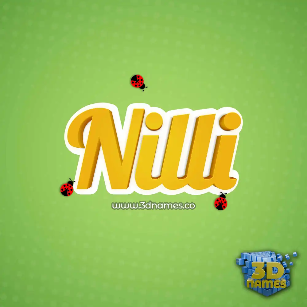 nilli in Ladybugs style - 3D name wallpaper