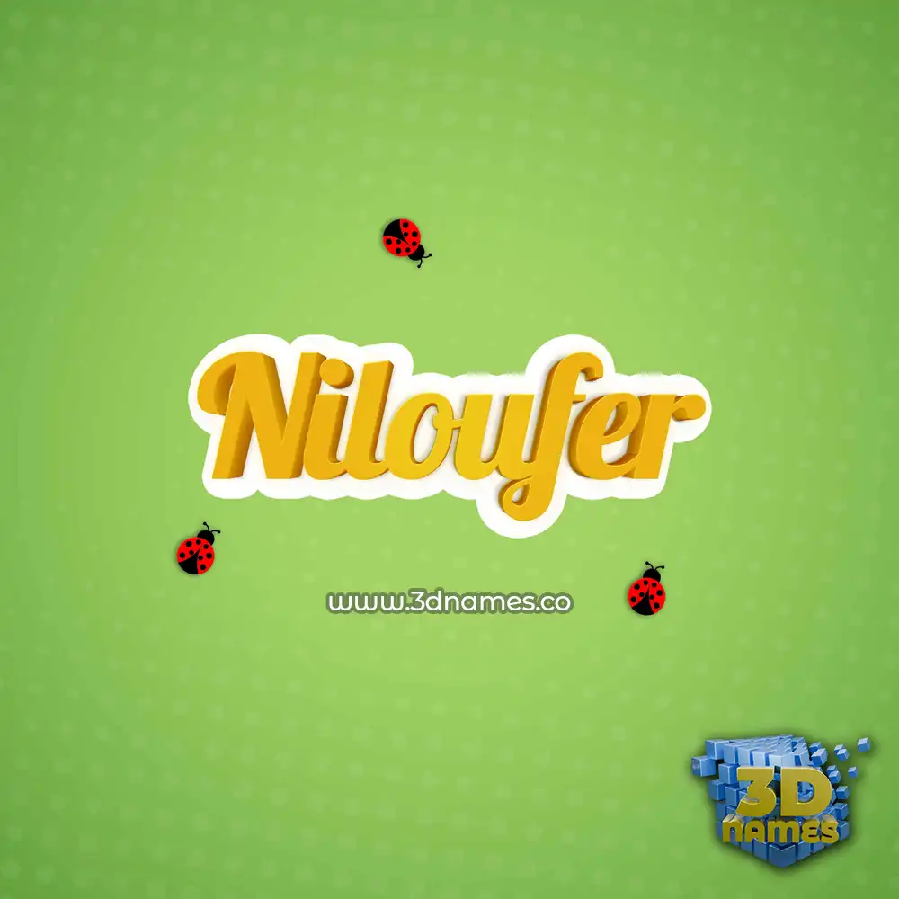 niloufer in Ladybugs style - 3D name wallpaper