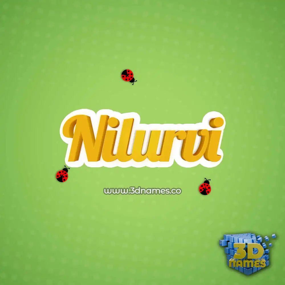 nilurvi in Ladybugs style - 3D name wallpaper