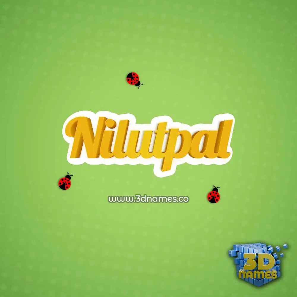 nilutpal in Ladybugs style - 3D name wallpaper