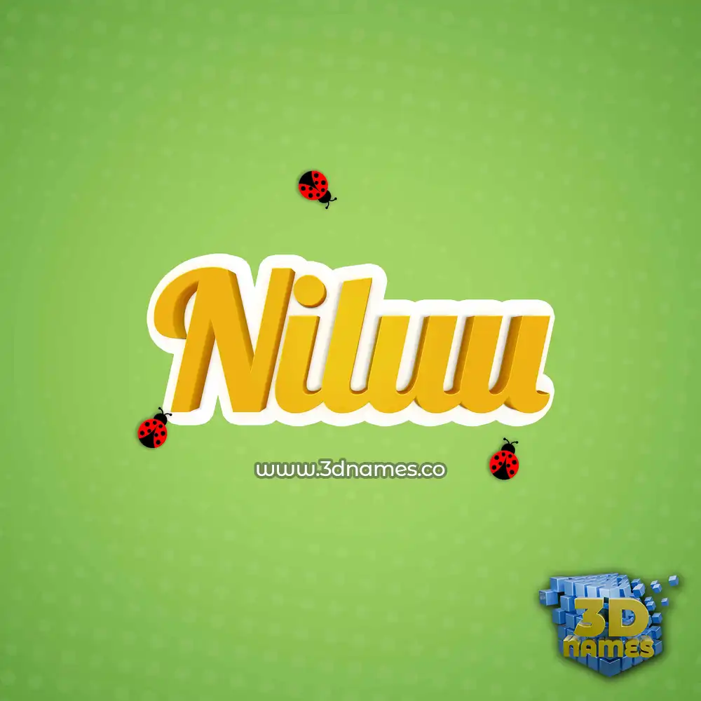 niluu in Ladybugs style - 3D name wallpaper