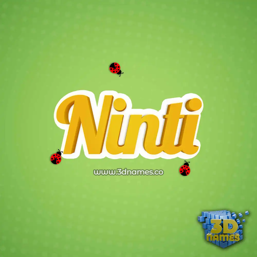 ninti in Ladybugs style - 3D name wallpaper