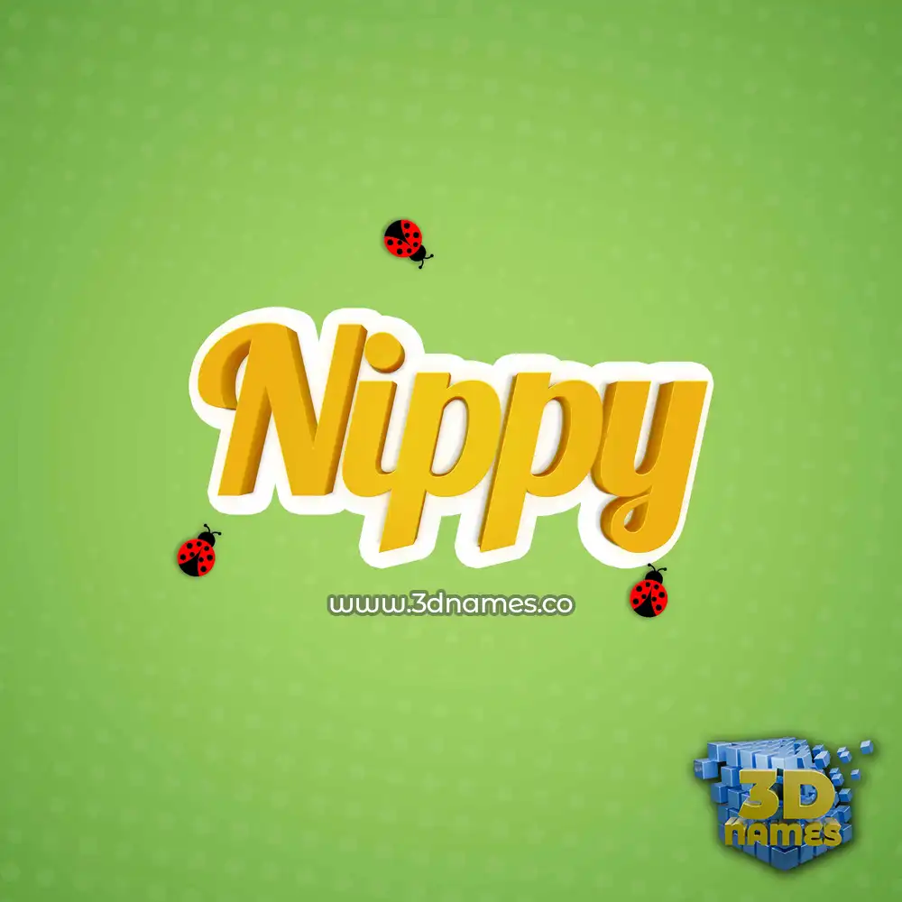 nippy in Ladybugs style - 3D name wallpaper
