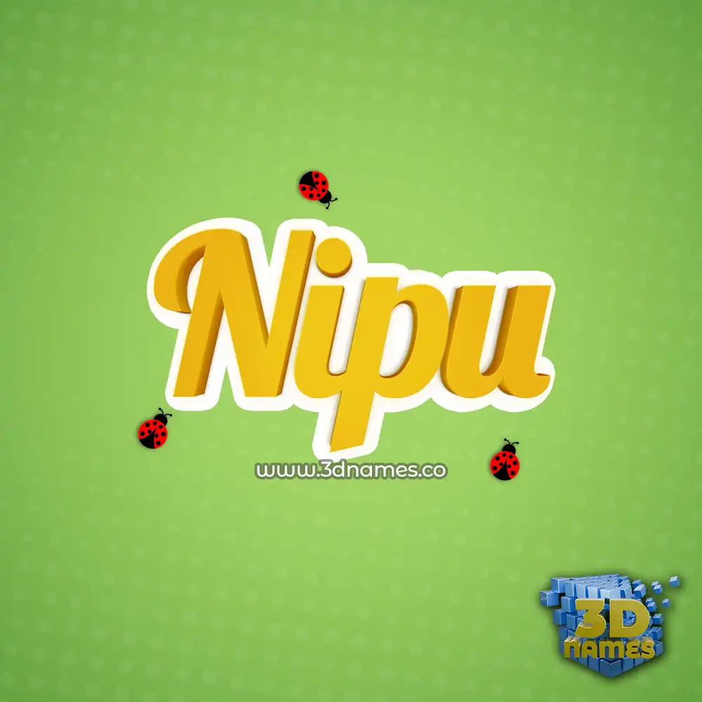 nipu in Ladybugs style - 3D name wallpaper
