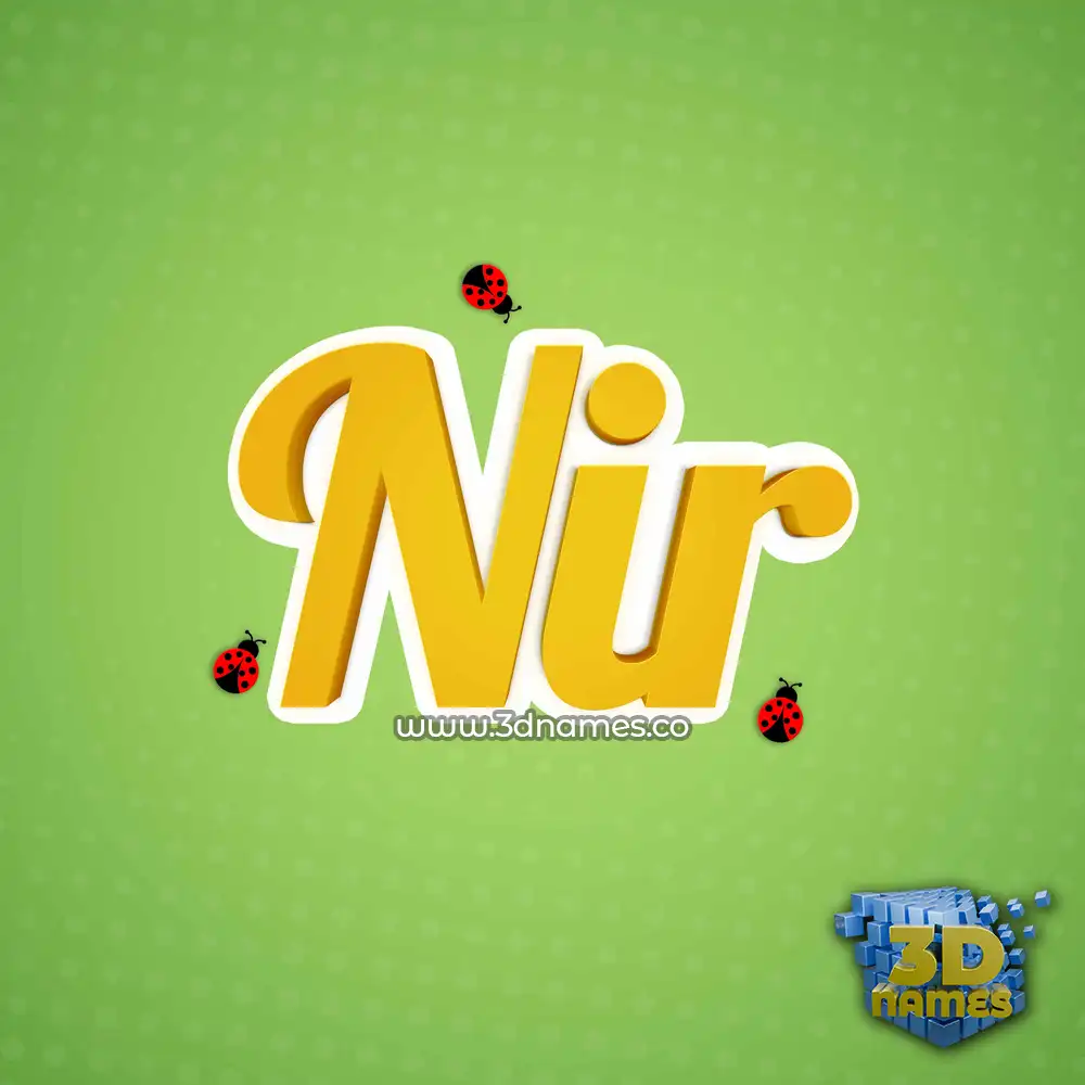 nir in Ladybugs style - 3D name wallpaper