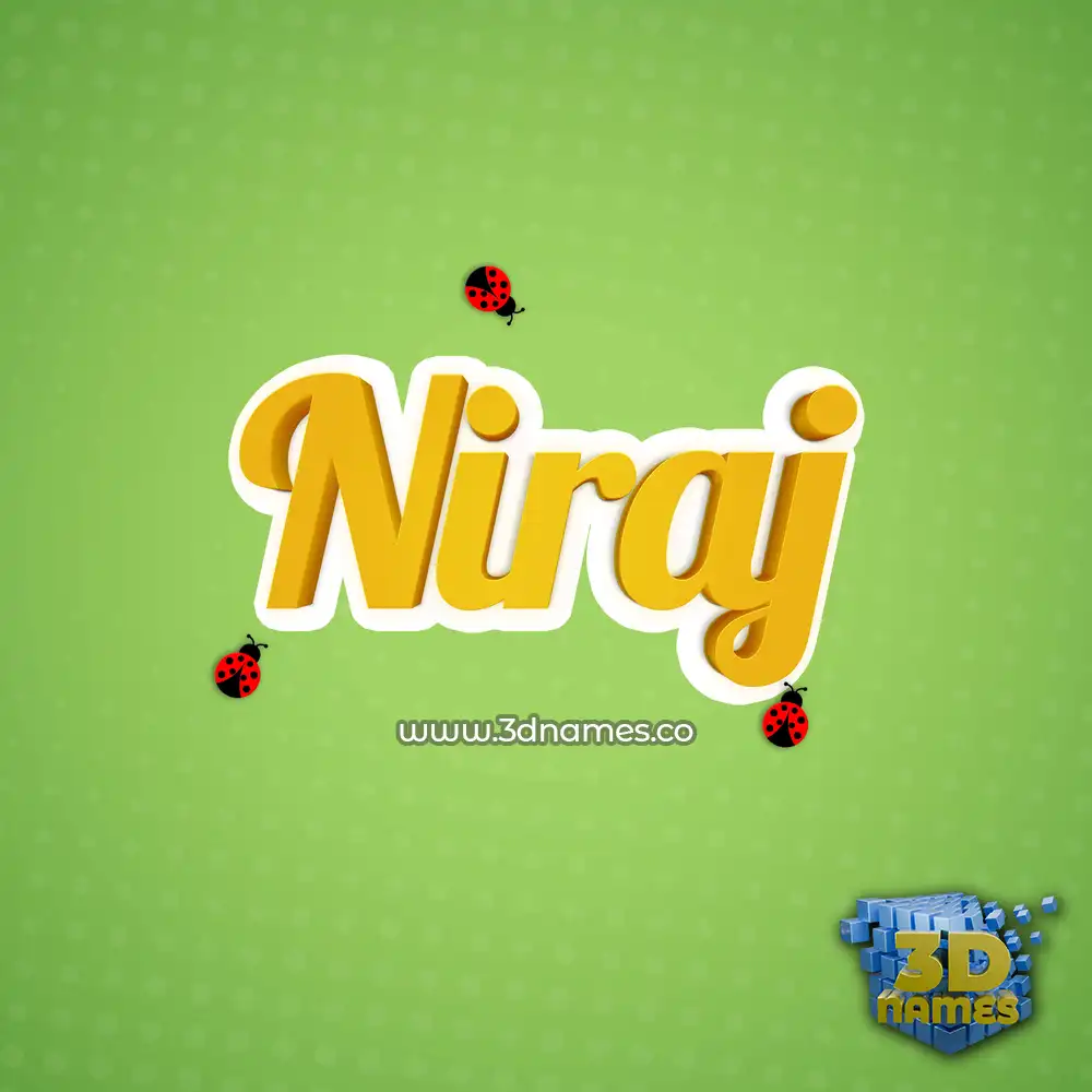 niraj in Ladybugs style - 3D name wallpaper