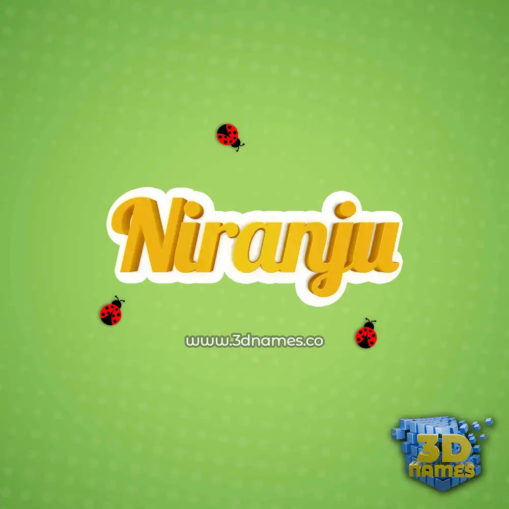 niranju in Ladybugs style - 3D name wallpaper