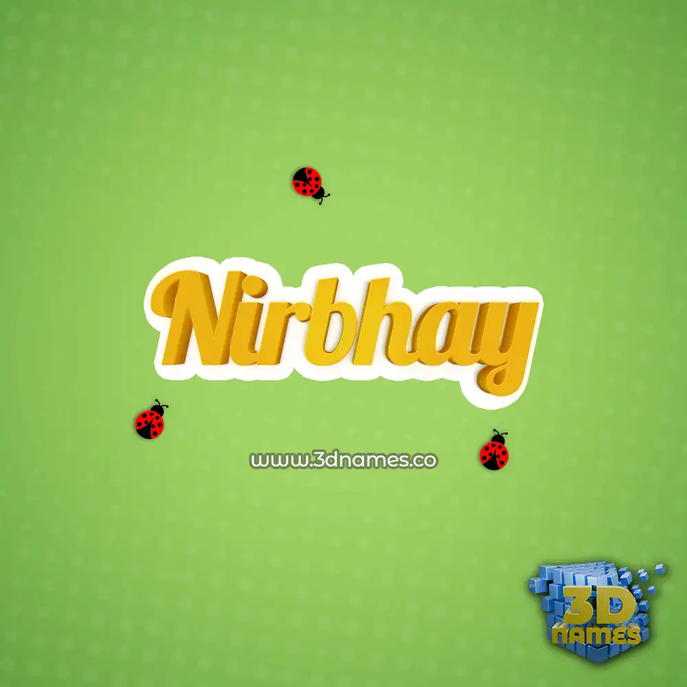 nirbhay in Ladybugs style - 3D name wallpaper