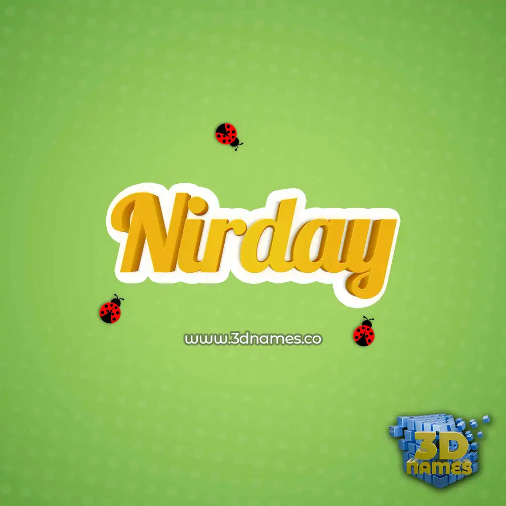 nirday in Ladybugs style - 3D name wallpaper