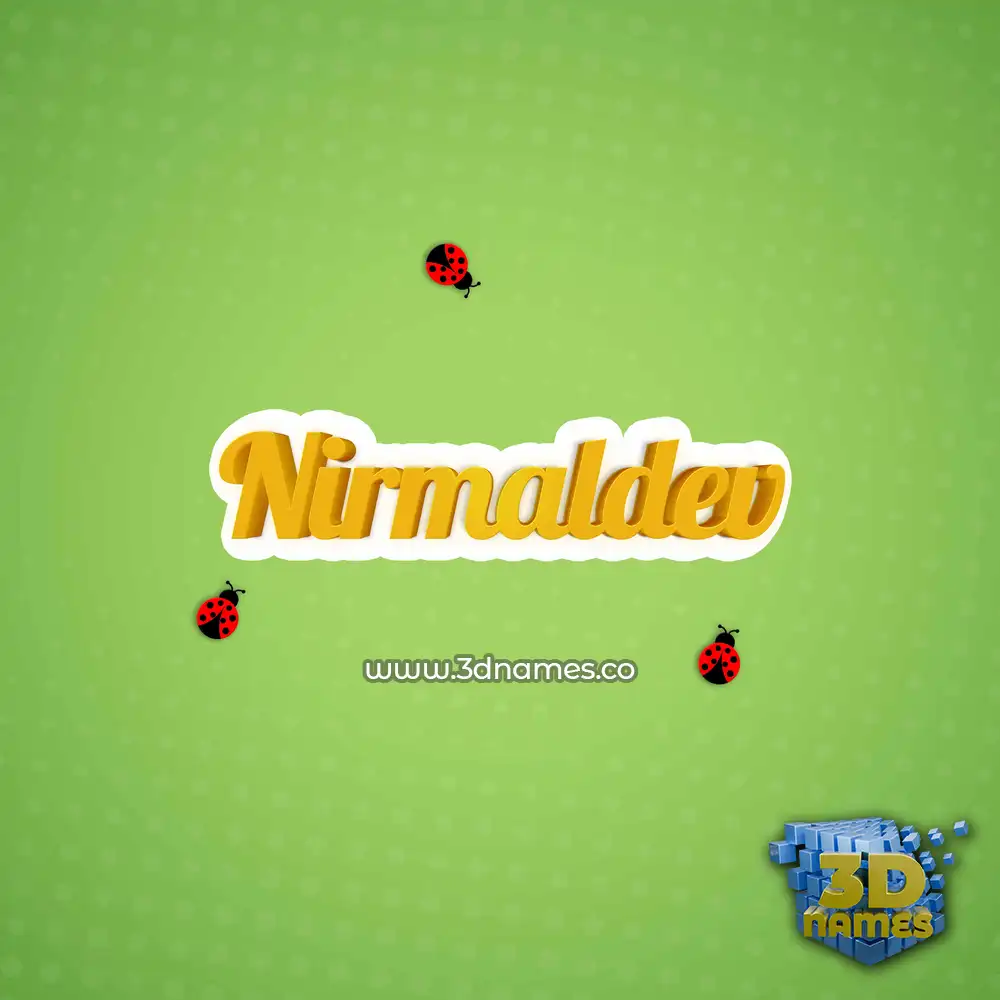 nirmaldev in Ladybugs style - 3D name wallpaper