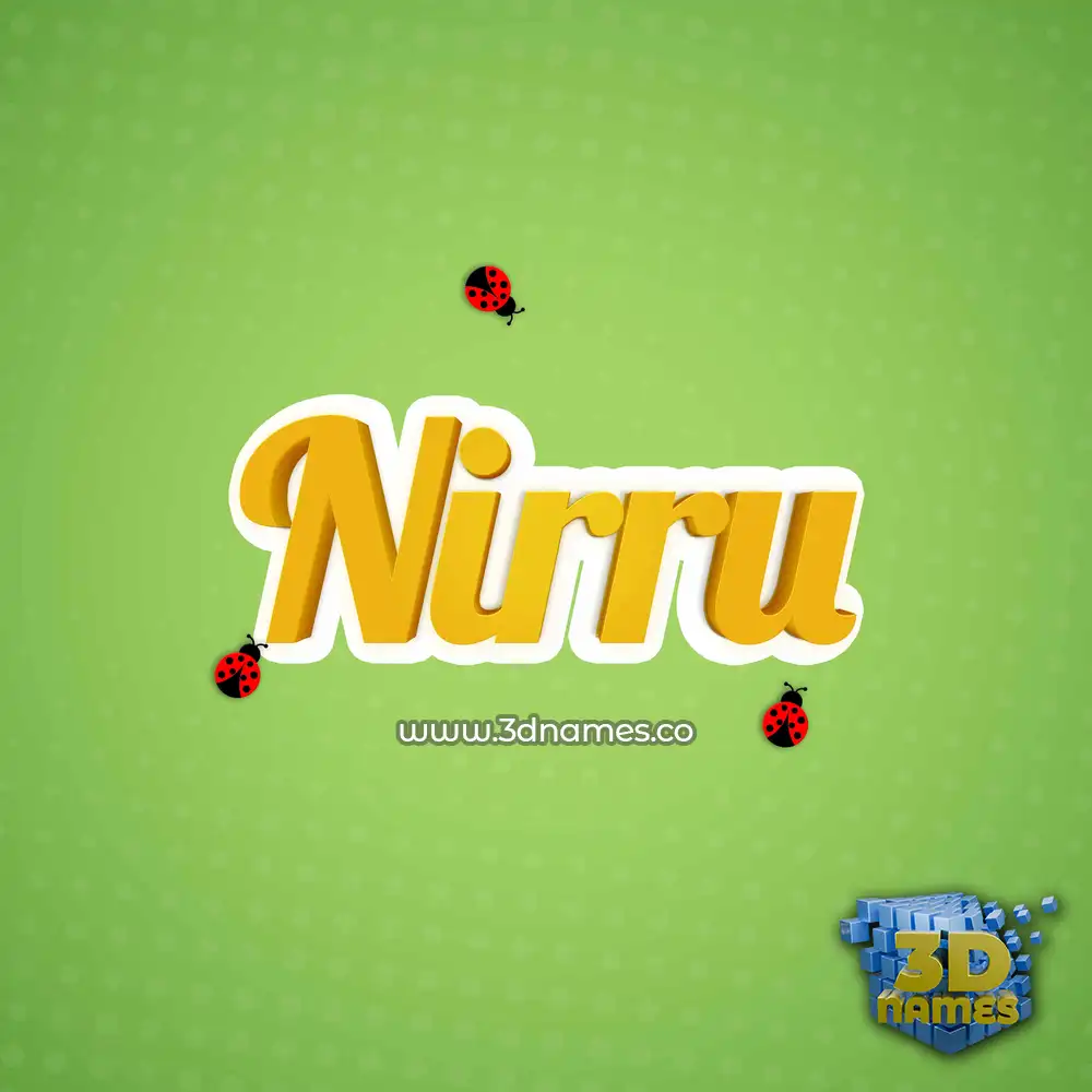 nirru in Ladybugs style - 3D name wallpaper