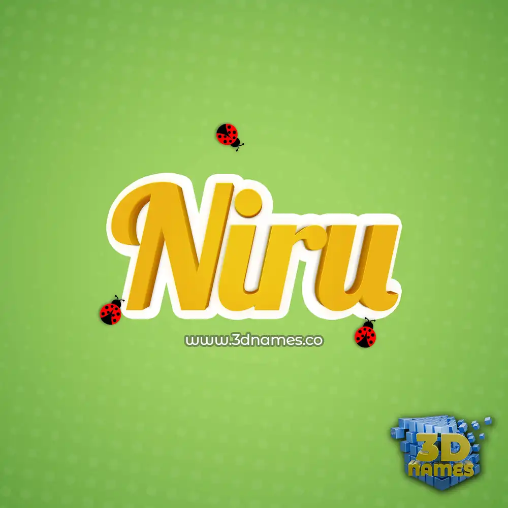 niru in Ladybugs style - 3D name wallpaper