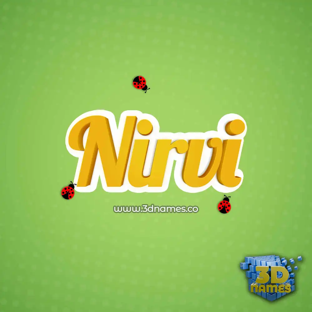nirvi in Ladybugs style - 3D name wallpaper