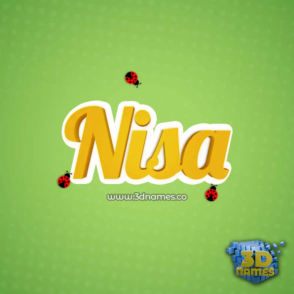 nisa in Ladybugs style - 3D name wallpaper