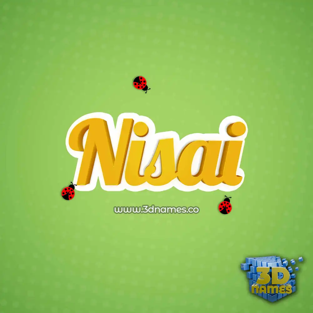 nisai in Ladybugs style - 3D name wallpaper