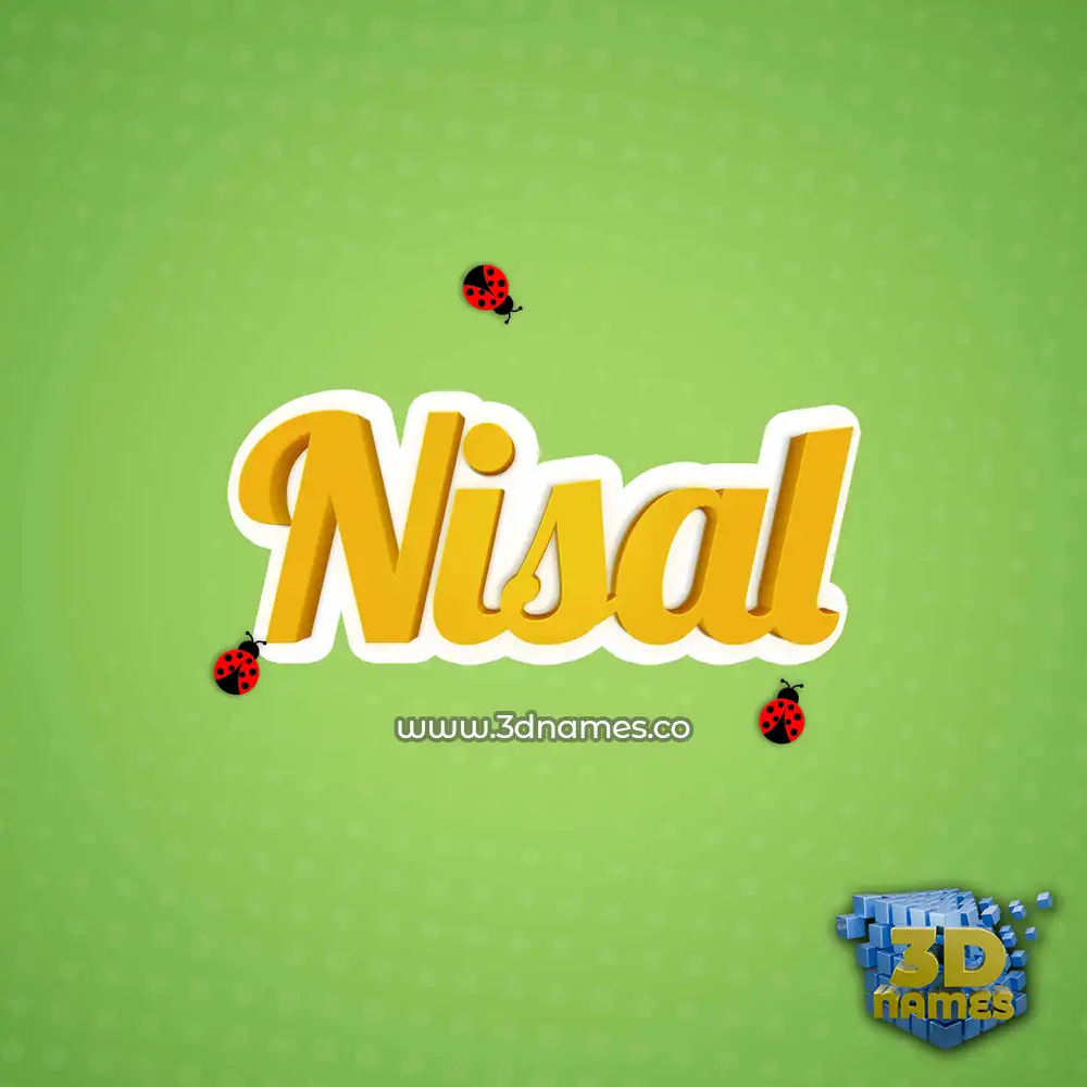 nisal in Ladybugs style - 3D name wallpaper