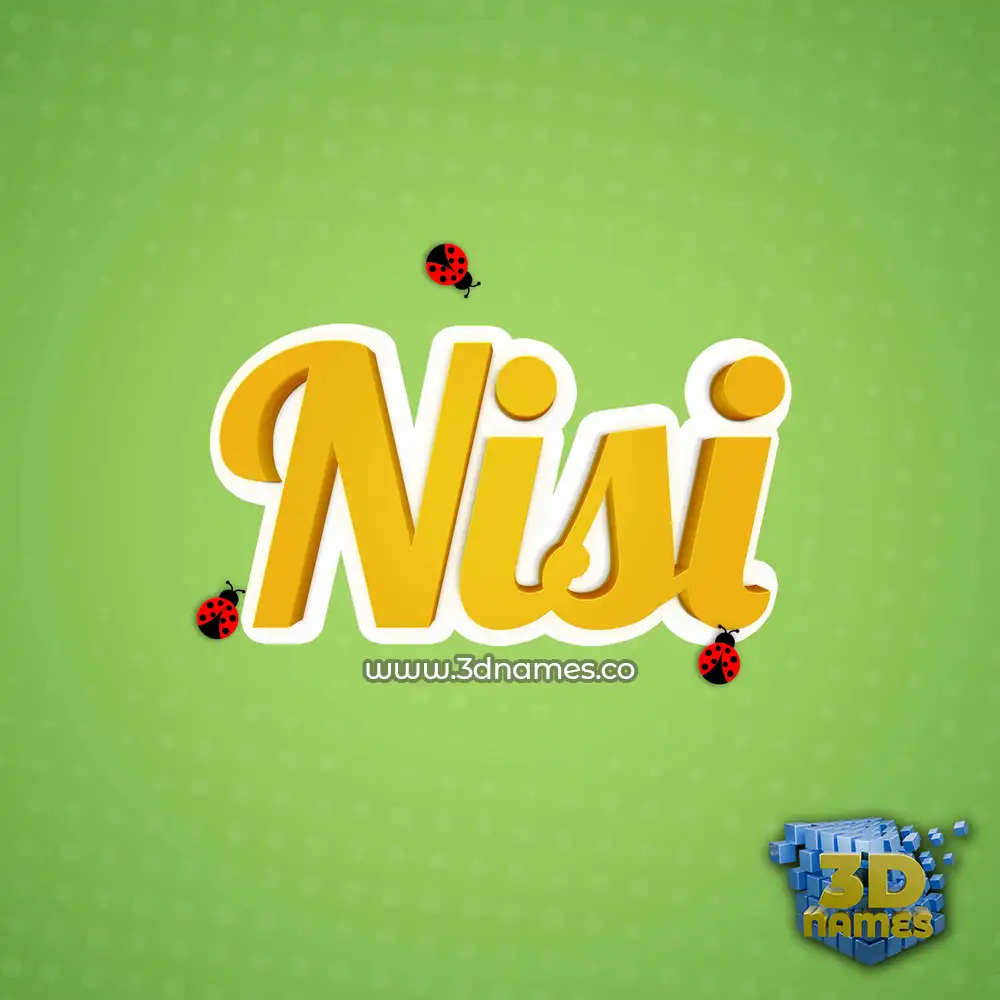 nisi in Ladybugs style - 3D name wallpaper