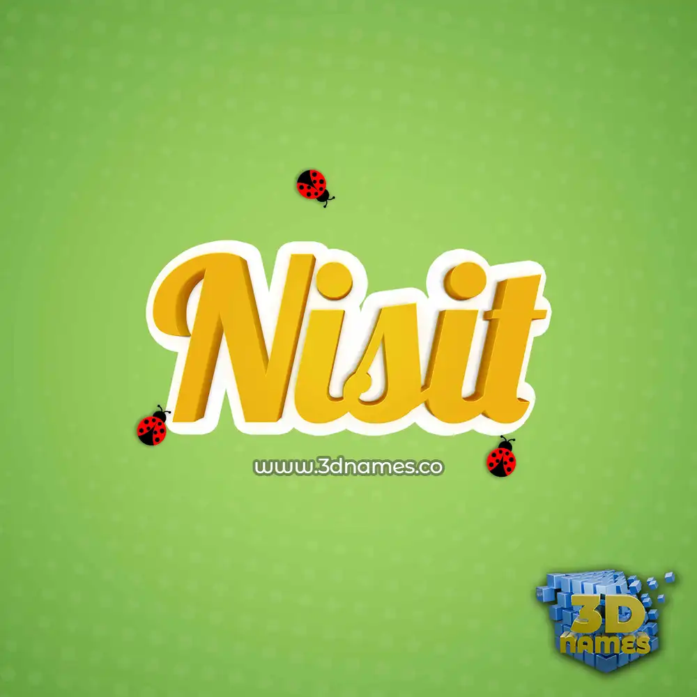 nisit in Ladybugs style - 3D name wallpaper