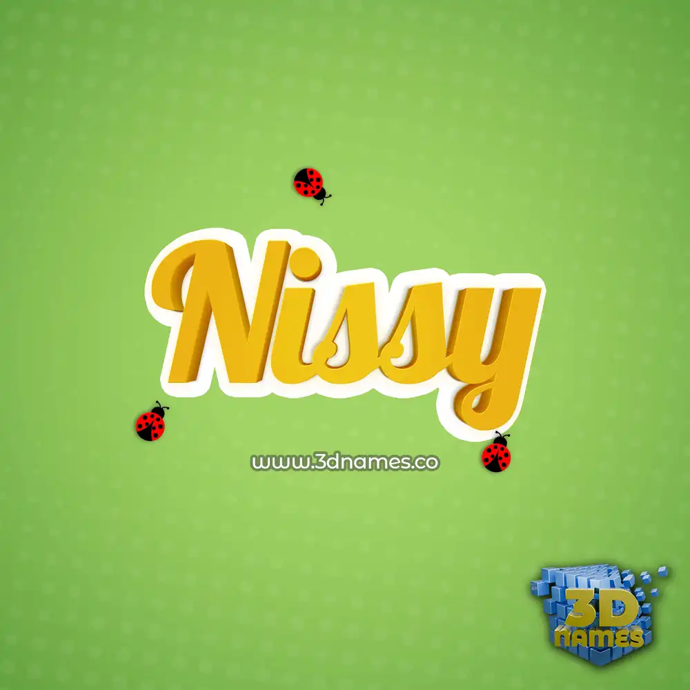 nissy in Ladybugs style - 3D name wallpaper