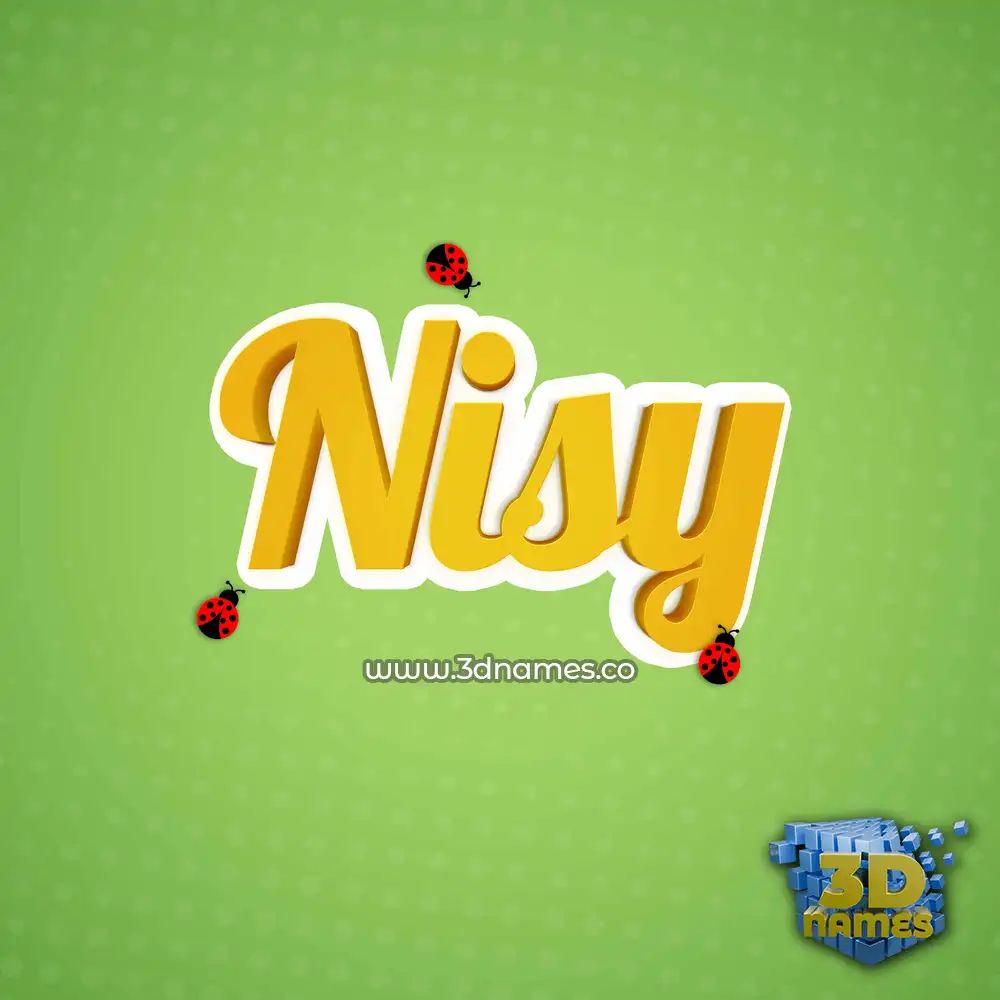 nisy in Ladybugs style - 3D name wallpaper