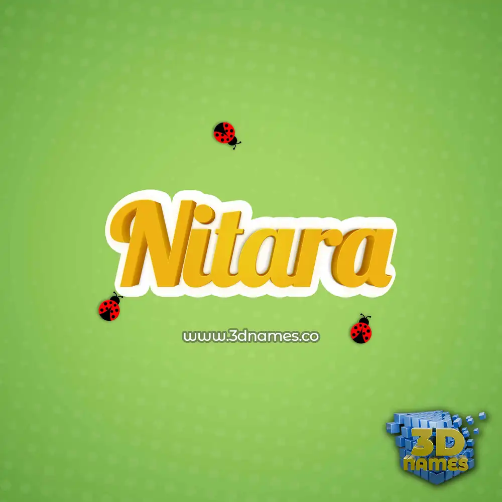 nitara in Ladybugs style - 3D name wallpaper