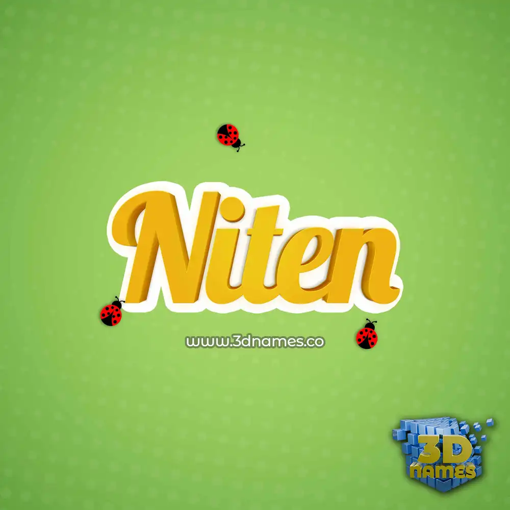 niten in Ladybugs style - 3D name wallpaper