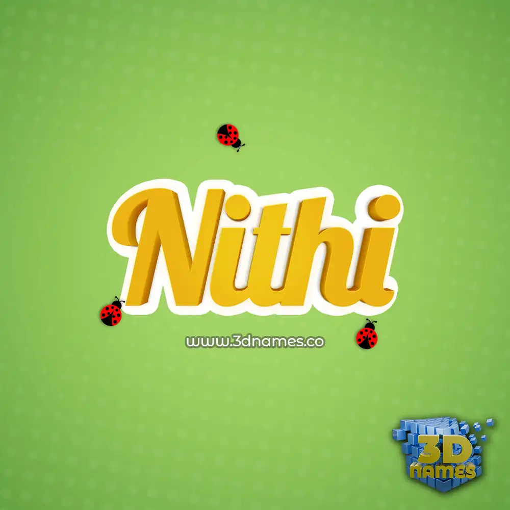nithi in Ladybugs style - 3D name wallpaper