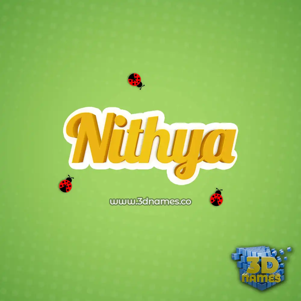 nithya in Ladybugs style - 3D name wallpaper
