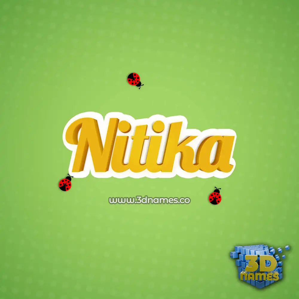 nitika in Ladybugs style - 3D name wallpaper