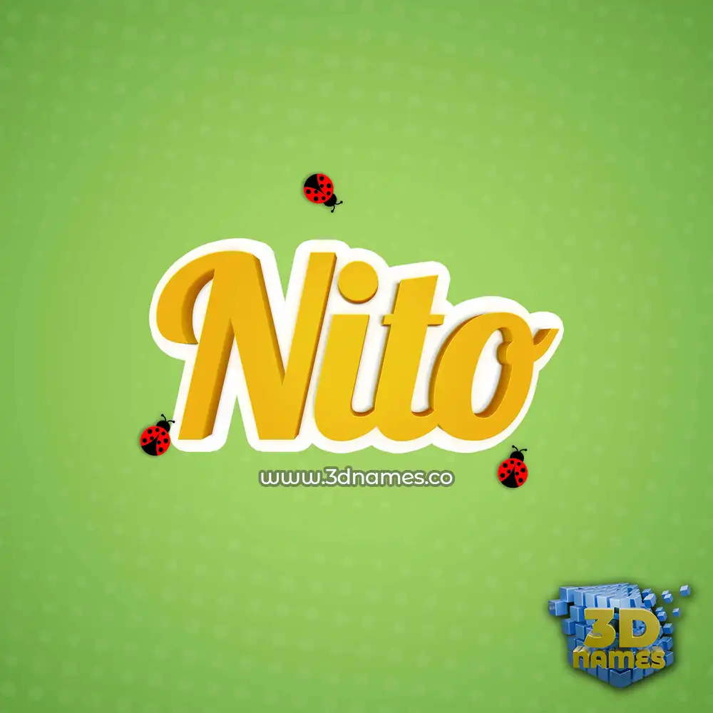 nito in Ladybugs style - 3D name wallpaper