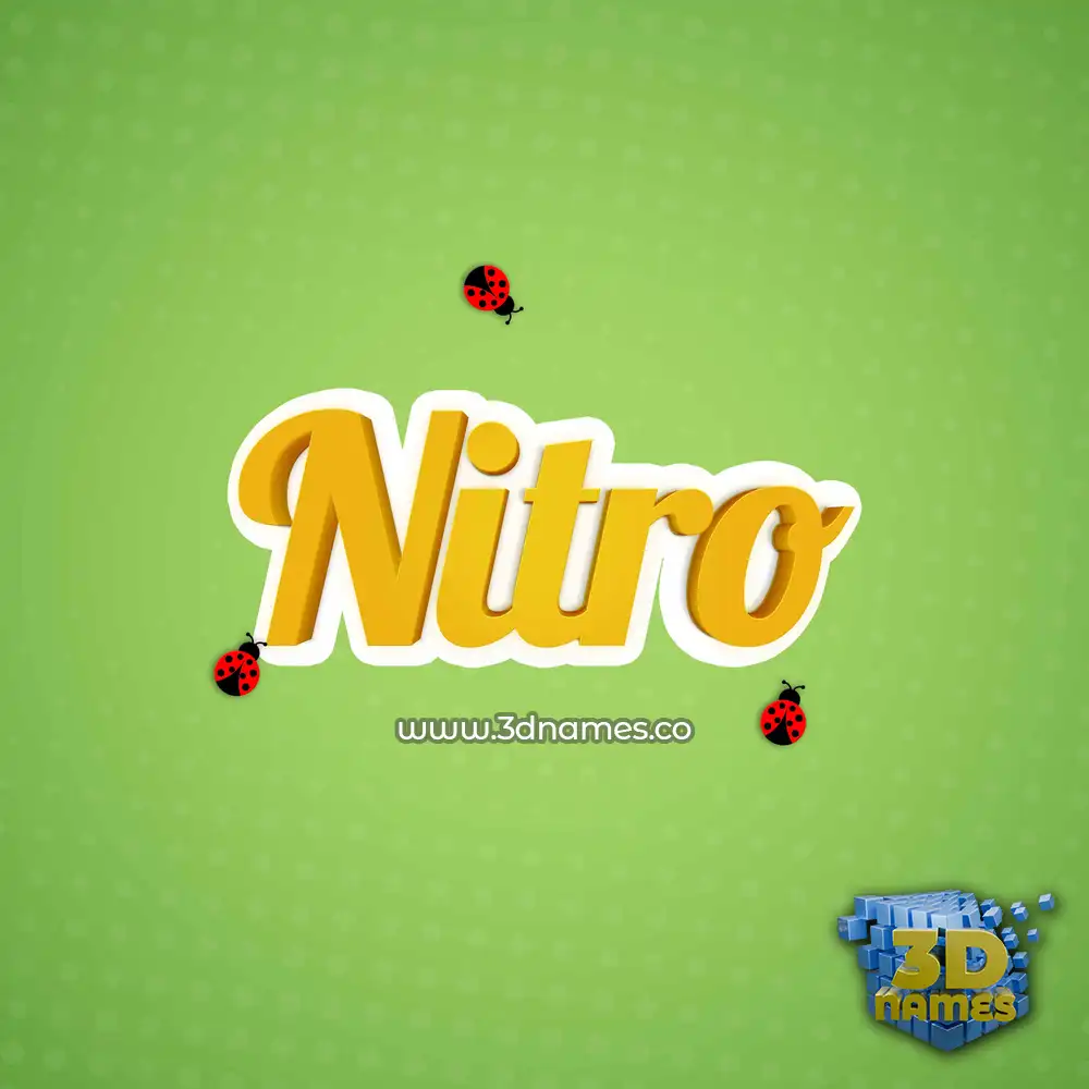 nitro in Ladybugs style - 3D name wallpaper