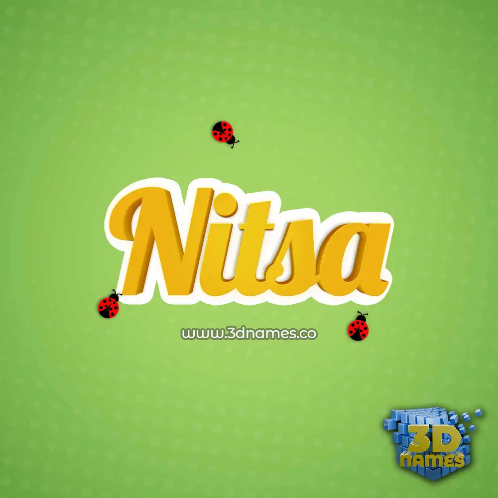 nitsa in Ladybugs style - 3D name wallpaper