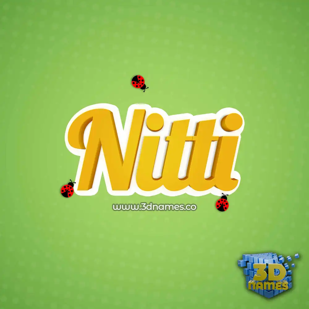 nitti in Ladybugs style - 3D name wallpaper