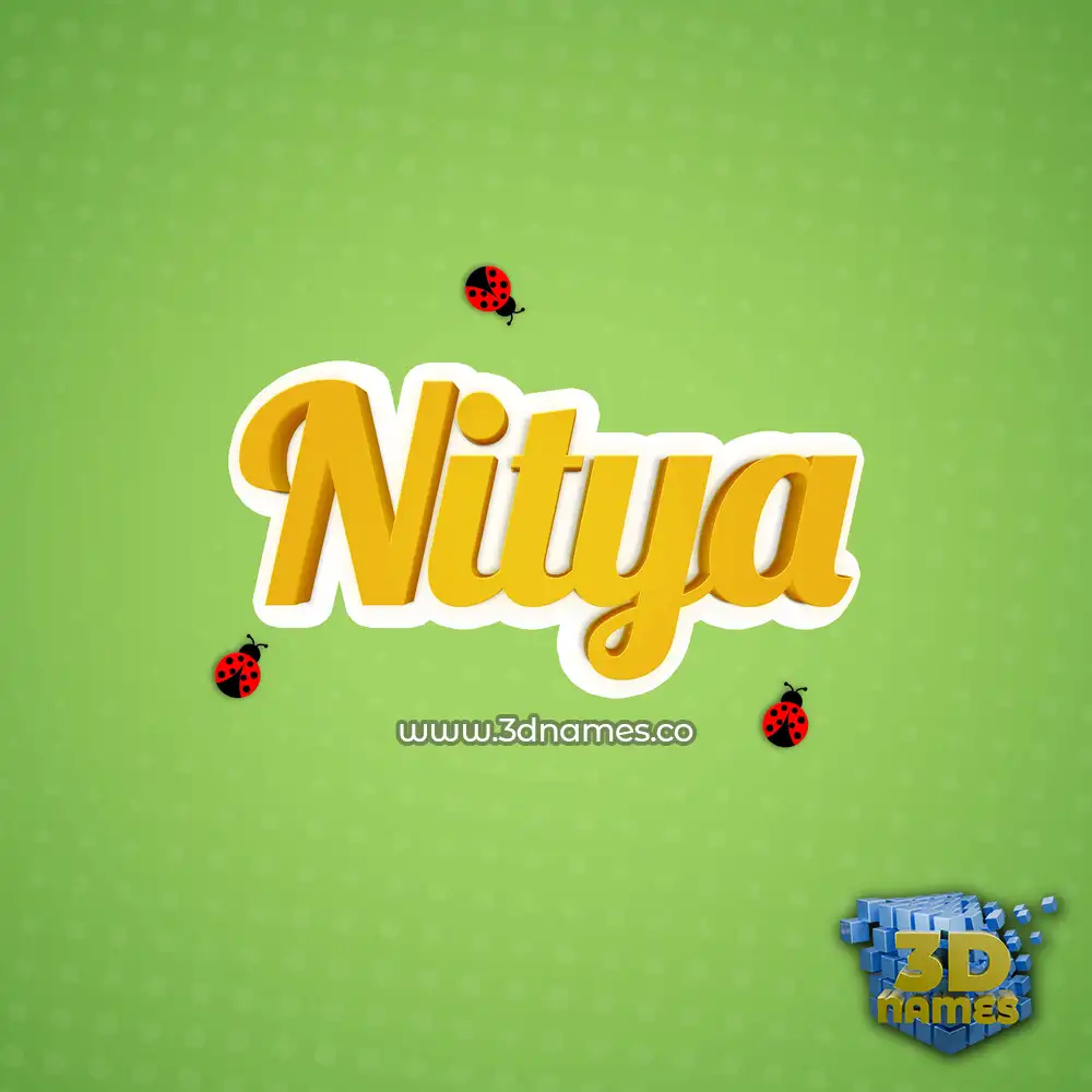 nitya in Ladybugs style - 3D name wallpaper