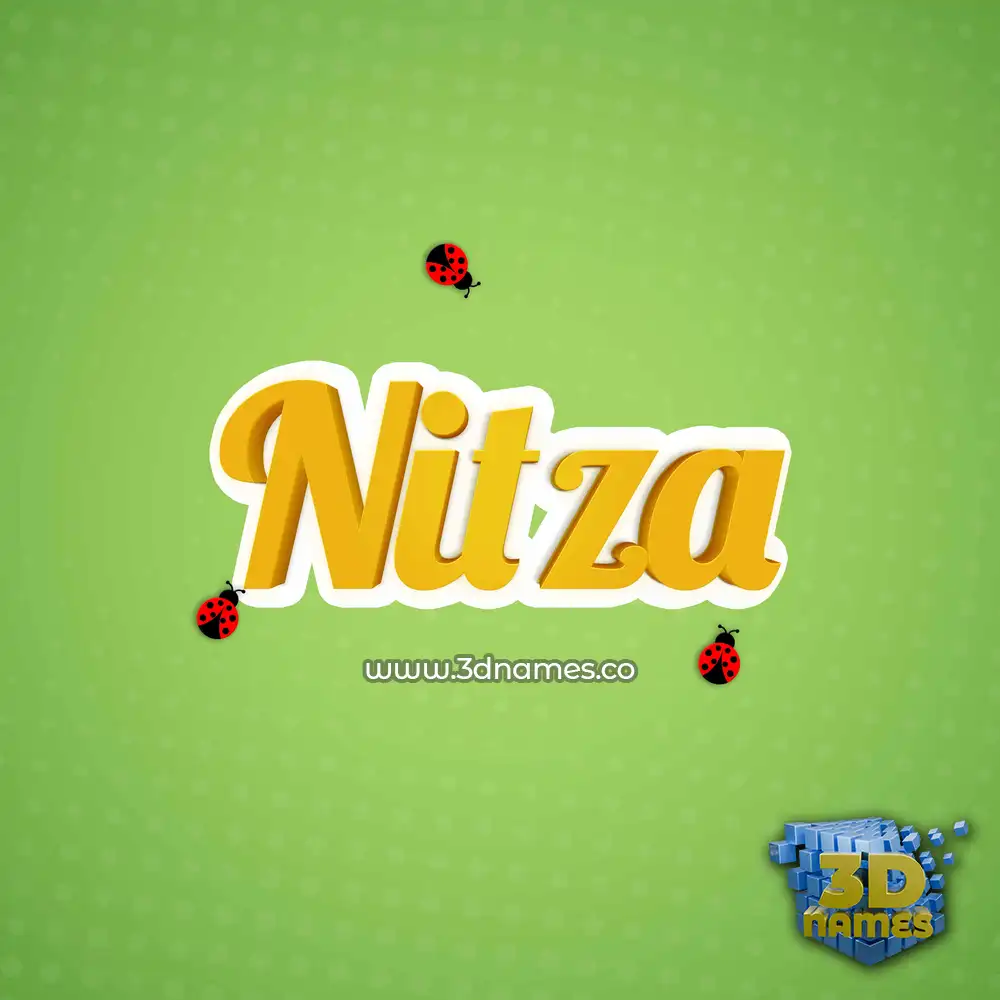 nitza in Ladybugs style - 3D name wallpaper
