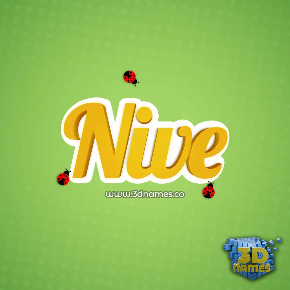 nive in Ladybugs style - 3D name wallpaper