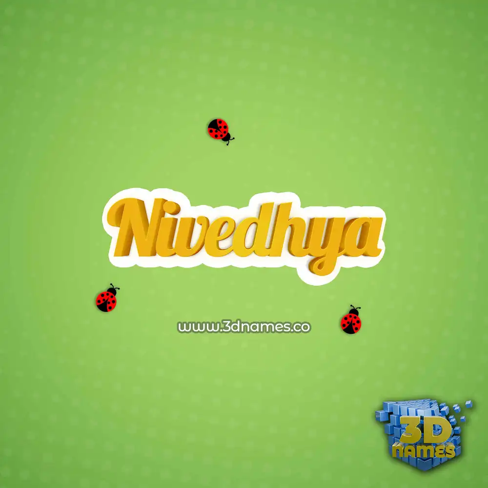 nivedhya in Ladybugs style - 3D name wallpaper