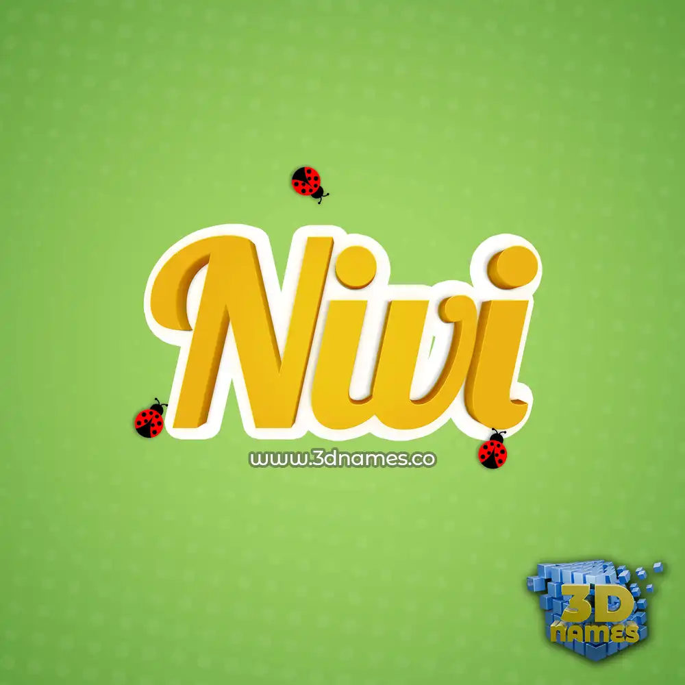 nivi in Ladybugs style - 3D name wallpaper