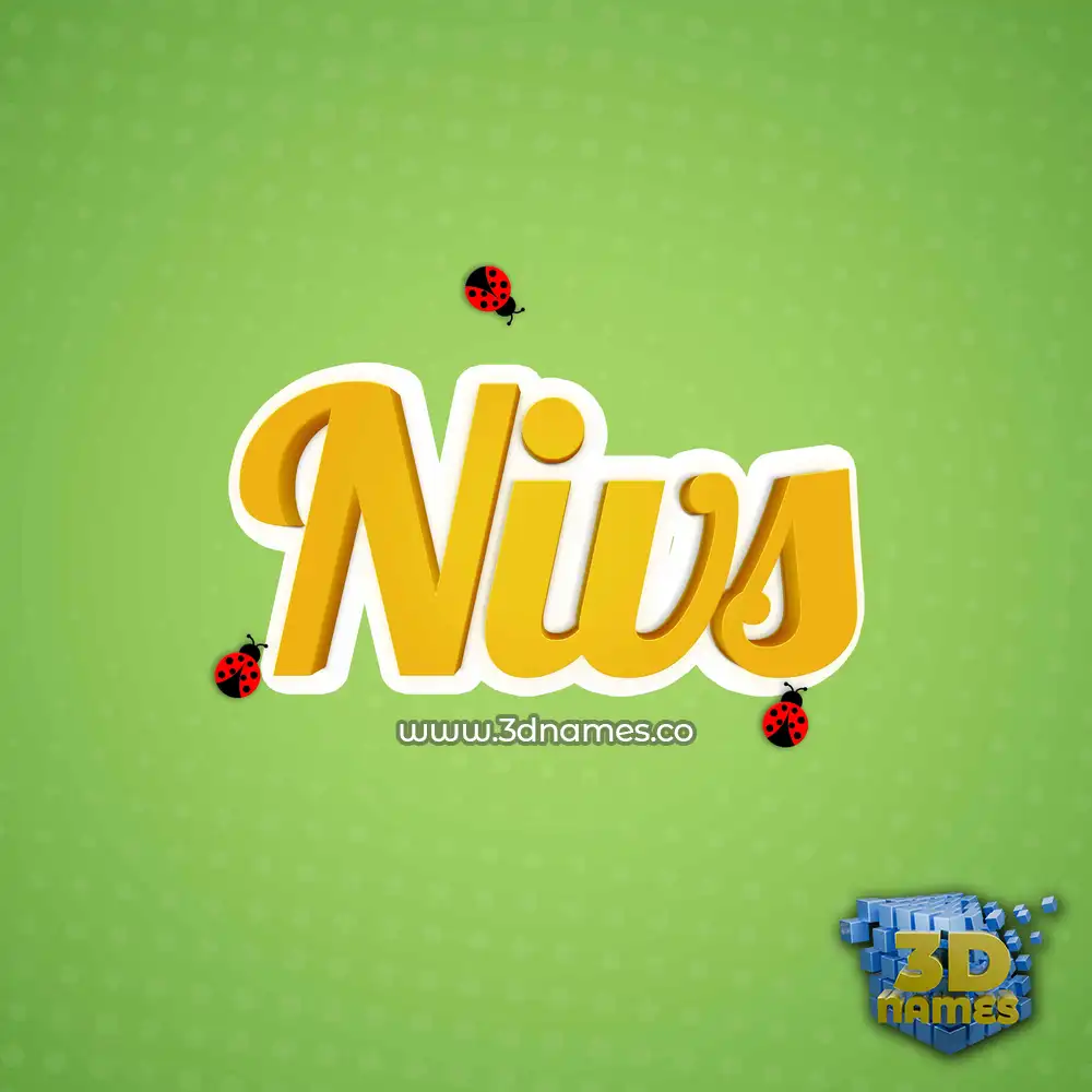 nivs in Ladybugs style - 3D name wallpaper