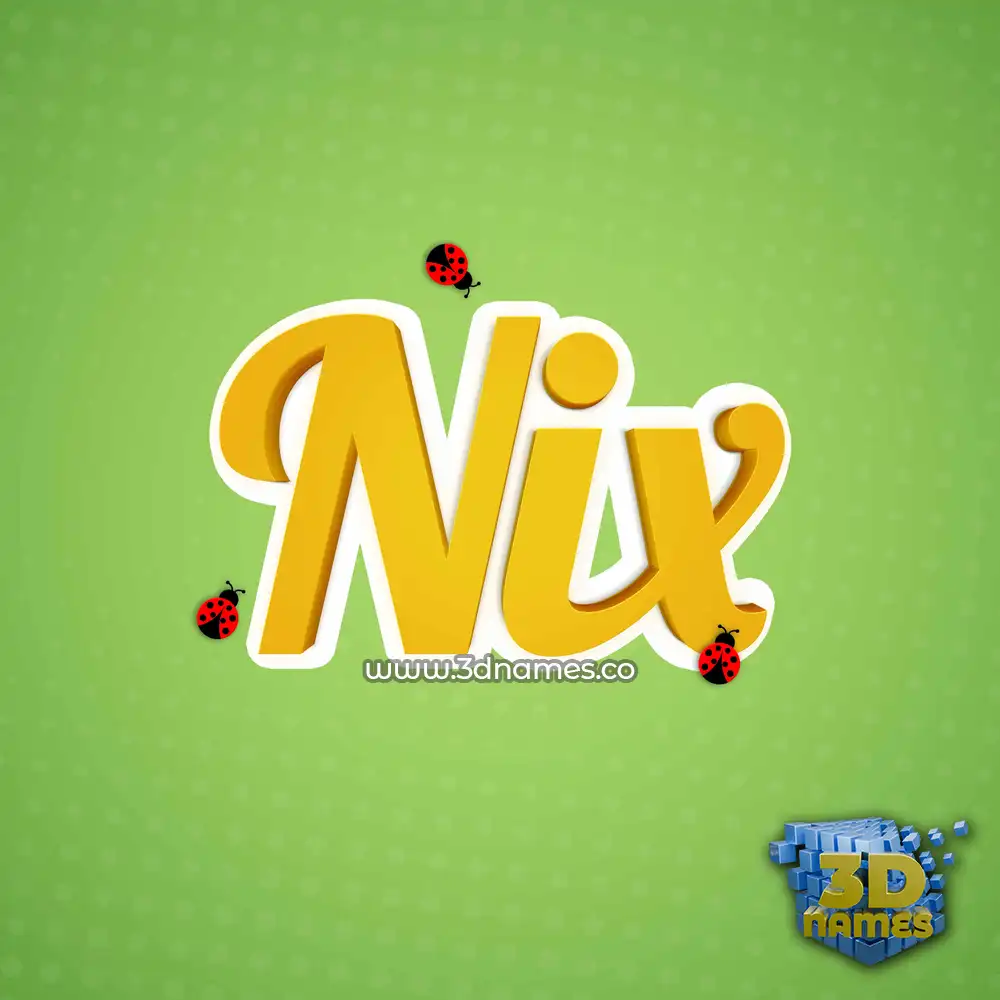 nix in Ladybugs style - 3D name wallpaper