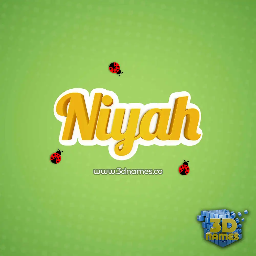 niyah in Ladybugs style - 3D name wallpaper