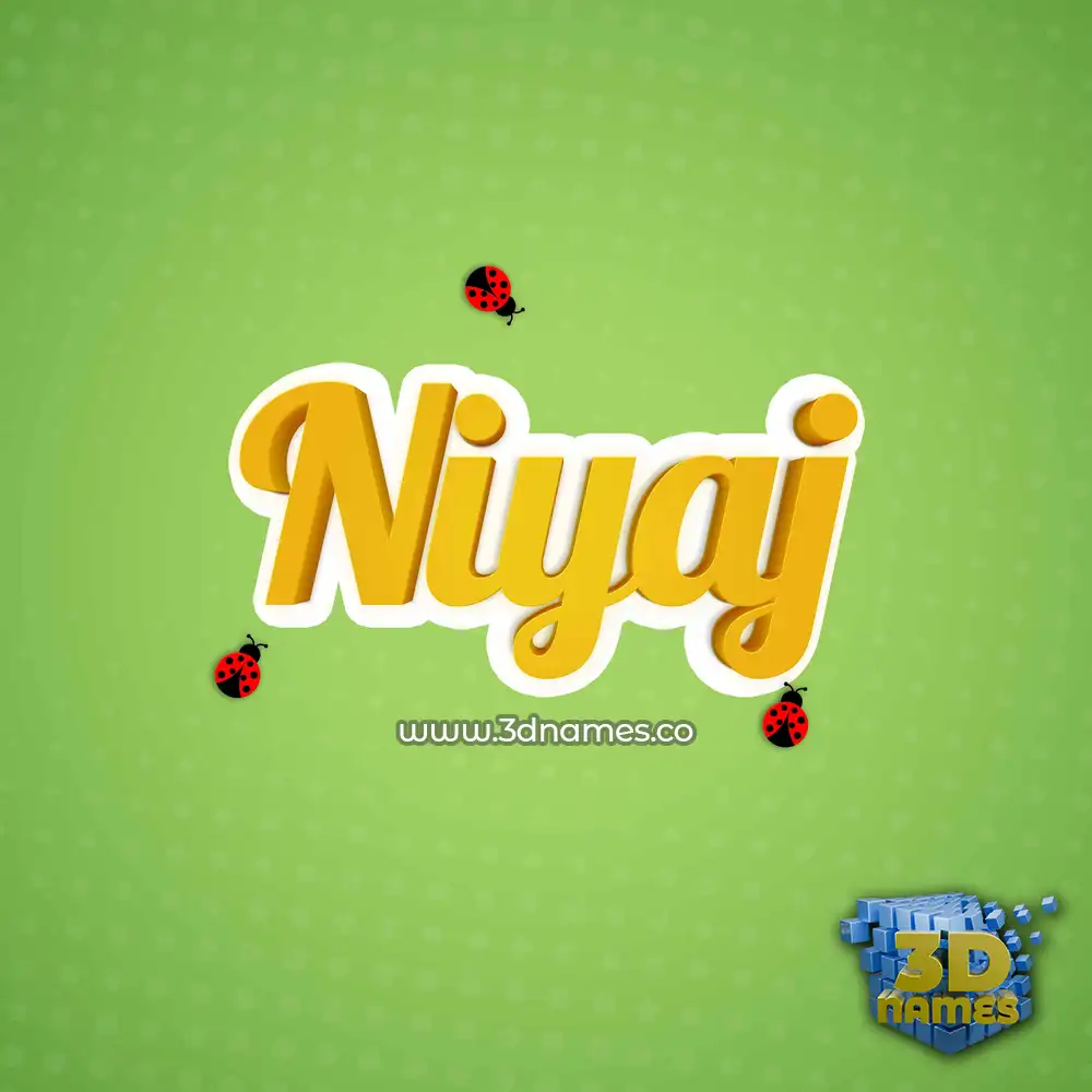 niyaj in Ladybugs style - 3D name wallpaper