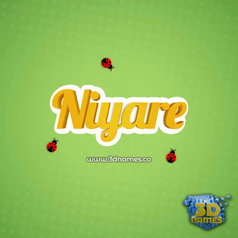 niyare in Ladybugs style - 3D name wallpaper