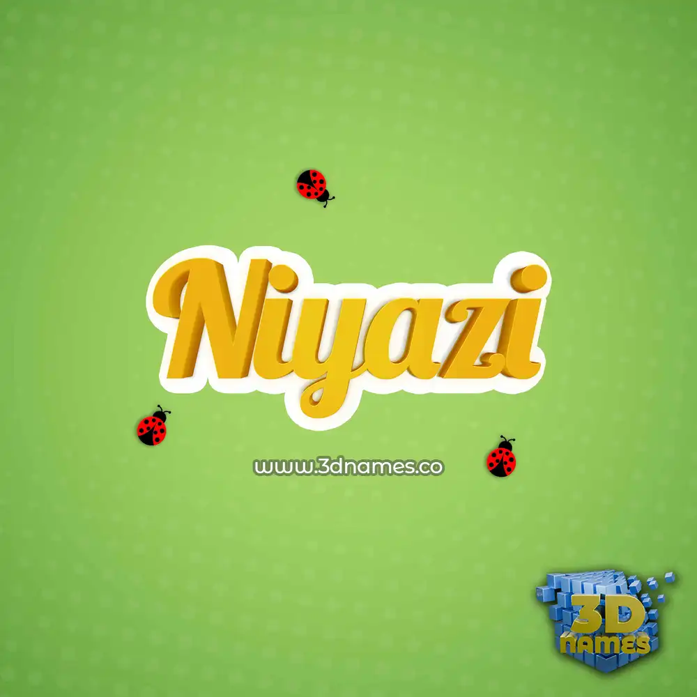 niyazi in Ladybugs style - 3D name wallpaper