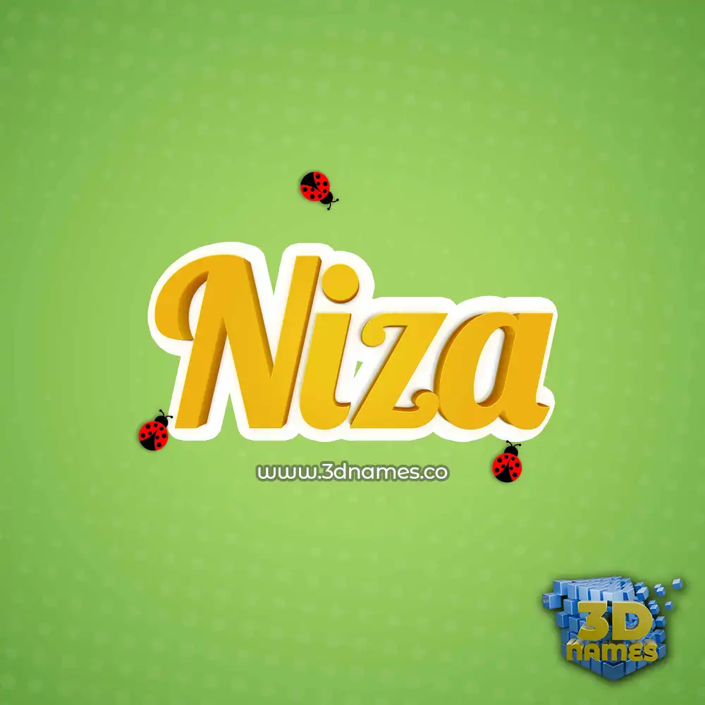 niza in Ladybugs style - 3D name wallpaper